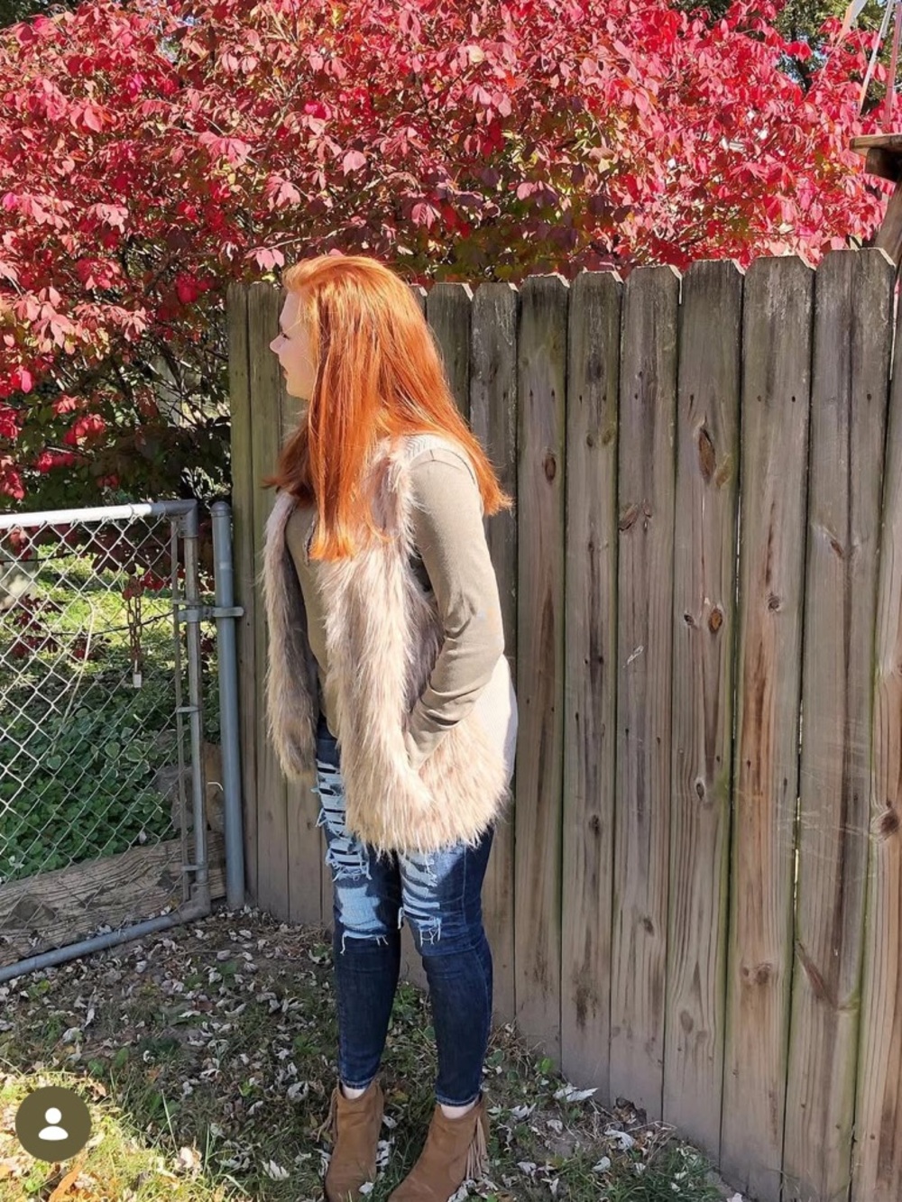 Faux Fur Knit Vest
